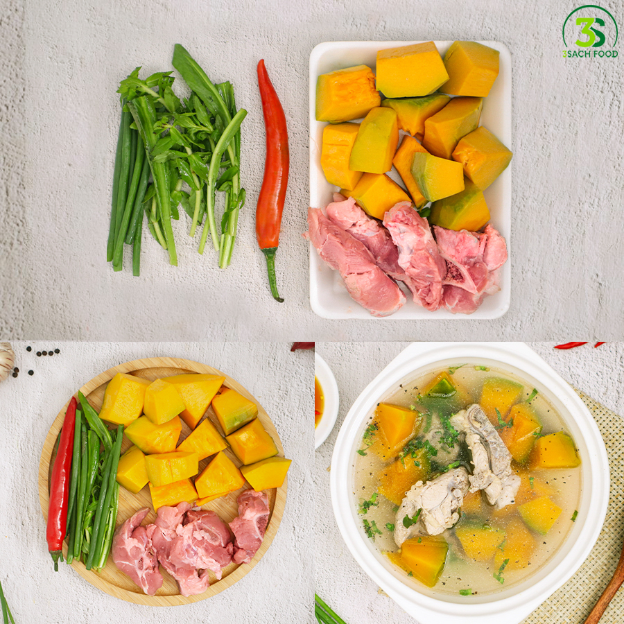 Canh Bí Đỏ Xương Heo 3S