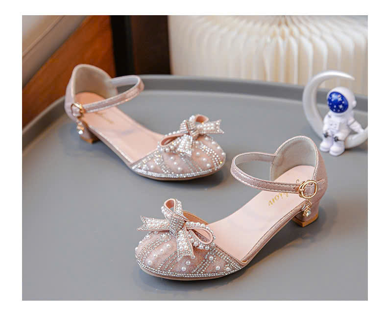 Giày công chúa cao gót cho bé gái đính đá lấp lánh size 26-37 hàng Quảng Châu cao cấp