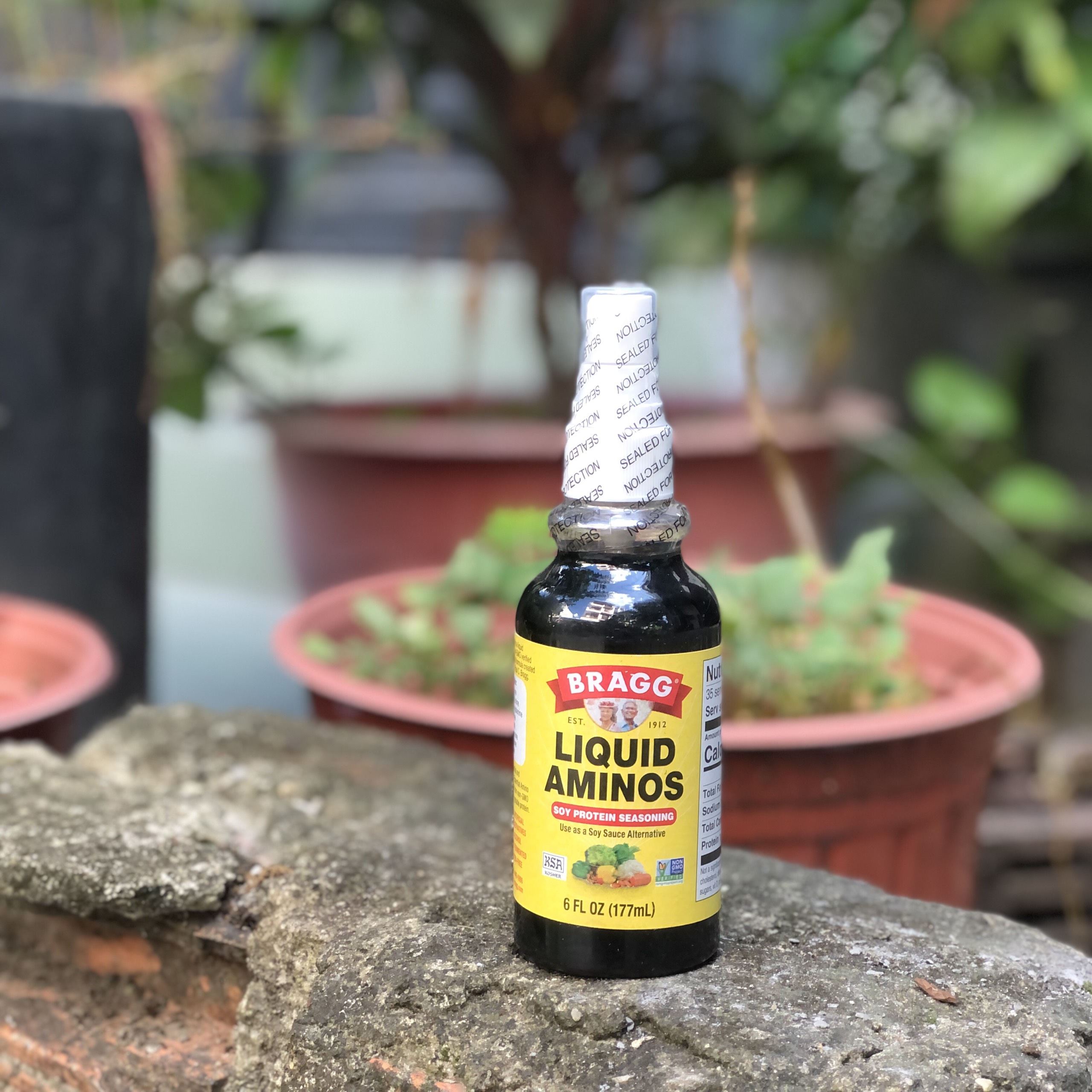 CHẾ PHẨM GIẢI ĐỘ CÂY TRỒNG, NƯỚC TƯƠNG KHÔNG BIẾN ĐỔI GIEN BRAGG LIQUID AMINOS