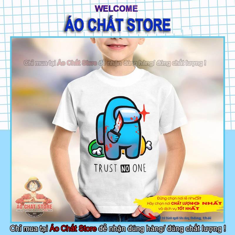 Áo thun bé trai hình Among Us TRUST NO ONE siêu cute | Áo Among Us mẫu mới AU15 | Áo Chất Store