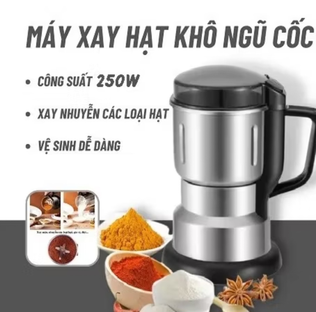 MÁY XAY NGHIỀN BỘT KHÔ GIA VỊ MINI SIÊU NHỎ MỊN