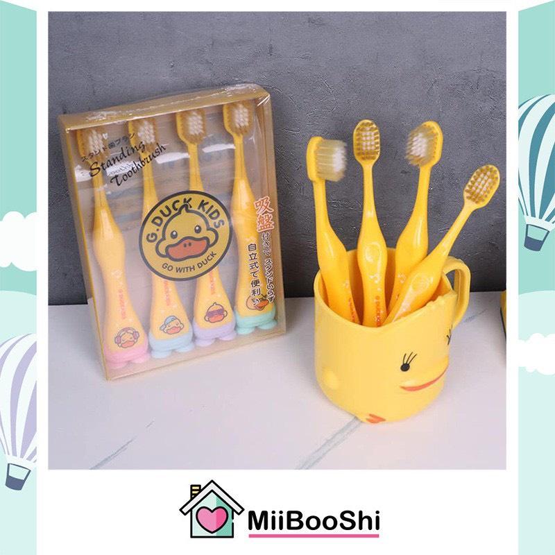 SET 4 Bàn Chải Vịt Vàng Cho Bé ~ Bàn Chải Xuất Nhật G.DUCK KID