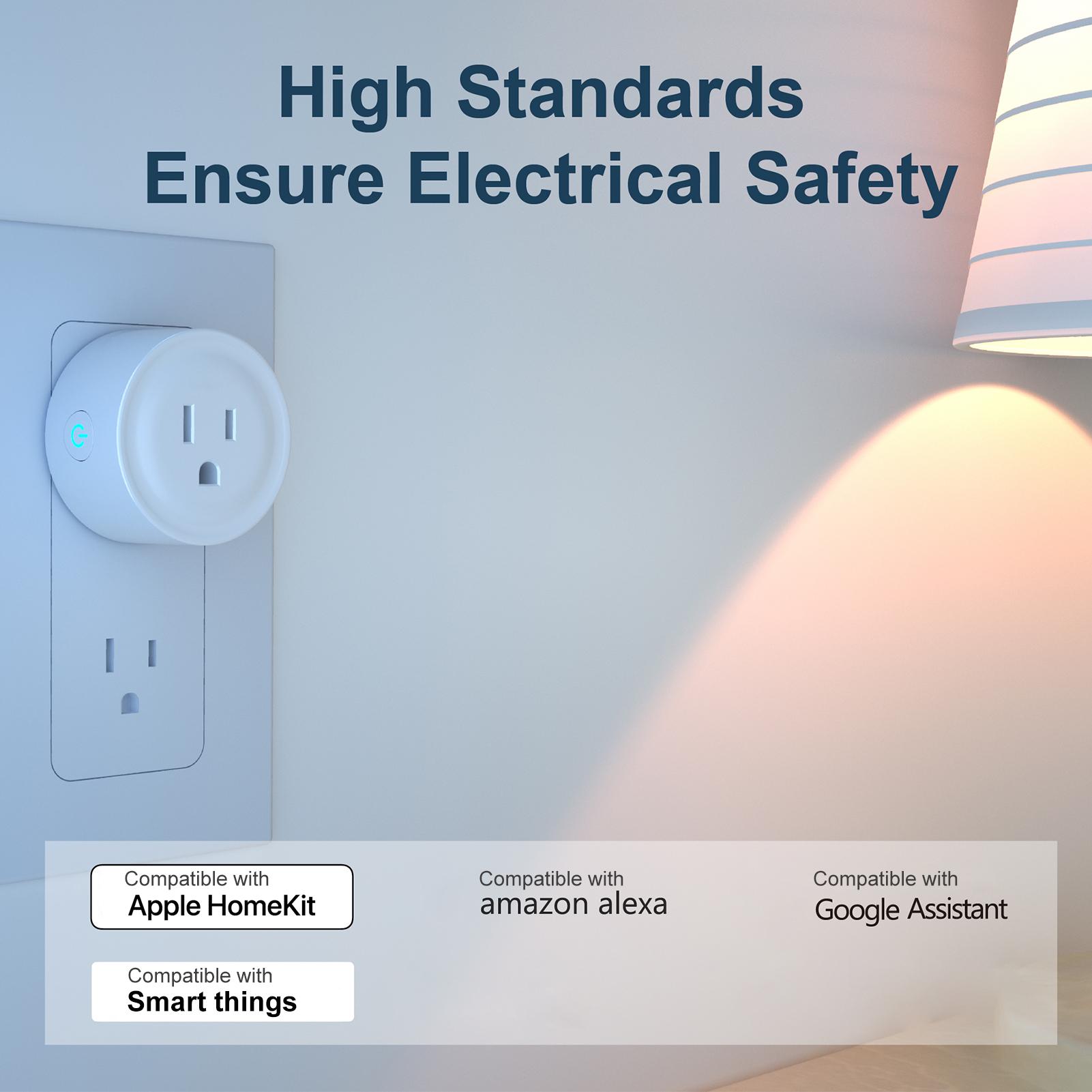 2 Ố cắm điện thông minh điều khiển từ xa bằng giọng nói + wifi tương thích