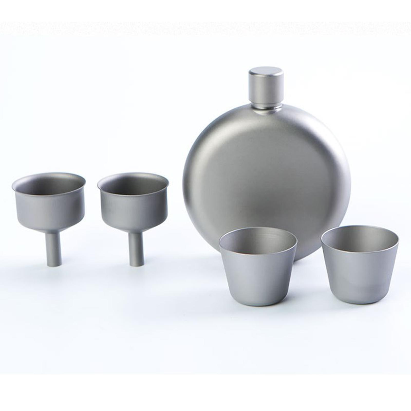 Titanium Ultralight Hip Flask Portable Wine Bottle Camping Picnic Pocket Alcohol Drinkware Accessories