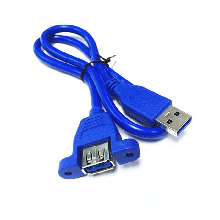 Phong cách mới nhất được cố định bằng tai Cáp nối dài USB3.0 nam sang nữ máy tính Đĩa U card mạng đĩa cứng chuột kéo dài cáp dữ liệu