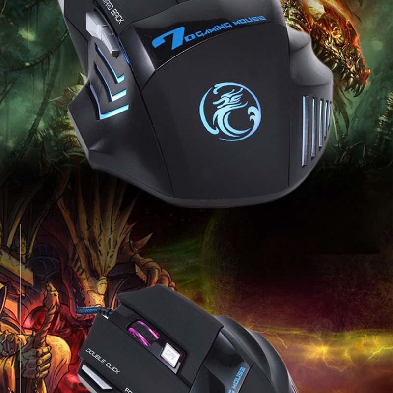 X7 3200DPI / 5500 DPI Chuột Chơi Game CF 7 Nút Thở Ánh Sáng Chuyên Nghiệp Trò Chơi Công Thái USB Có Dây chuột Chơi Game