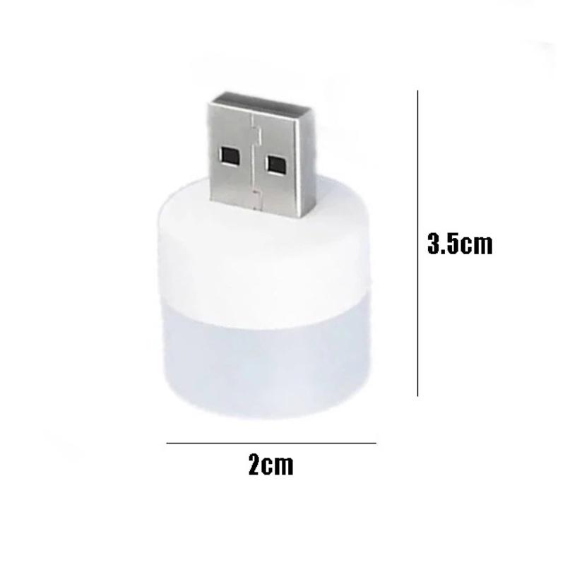 Combo 5 Đèn ngủ mini hình tròn bóng LED - Cổng USB