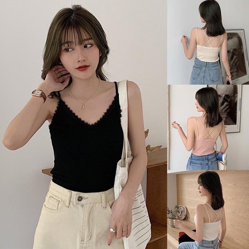 Áo Nữ Không Tay Cổ Chữ V Thời Trang Quyến Rũ