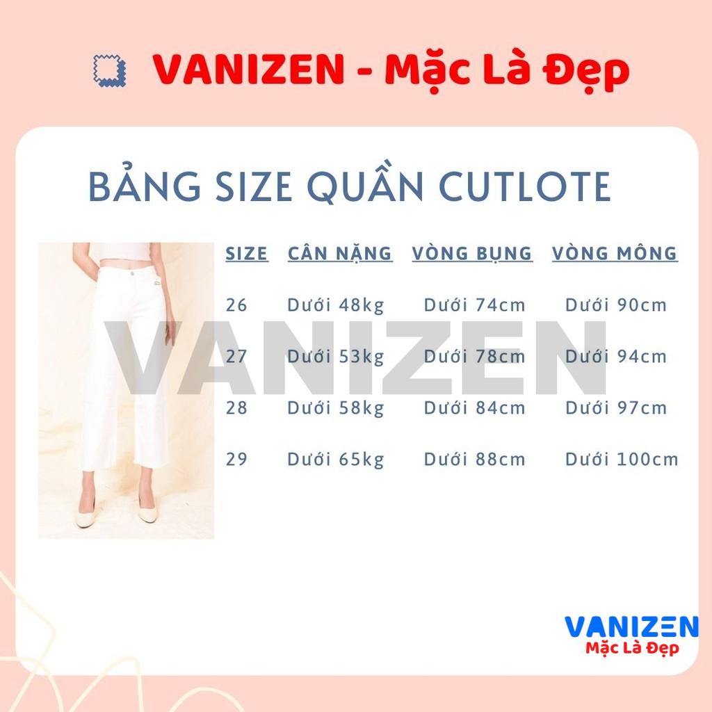 Quần jean nữ ống suông rộng đẹp lưng cao cạp cao đen trơn hàng hiệu cao cấp mã 05.6 VANIZEN