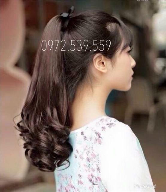 Tóc giả Buộc xoăn cột xoăn đuôi xoăn lọn 40cm