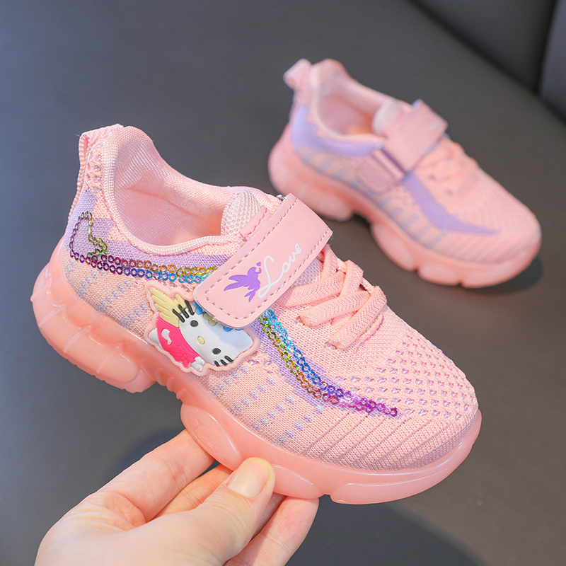 Giày thể thao giày đi học Hello Kitty cho bé gái phong cách Hàn Quốc ETT007