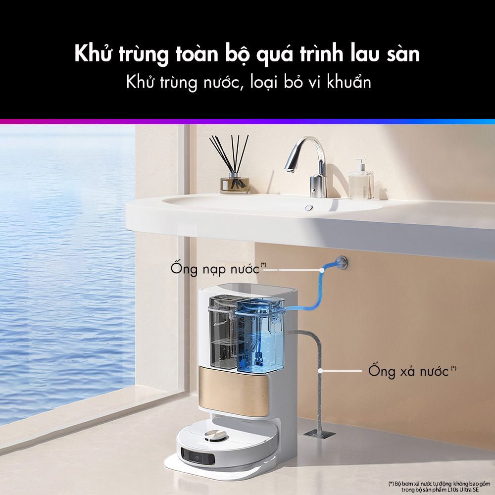 Robot hút bụi lau nhà Dreame L10s Ultra SE - Tự làm sạch, Tự giặt giẻ, Giám sát qua video - Bản quốc tế, Hàng chính hãng - BH 24 tháng