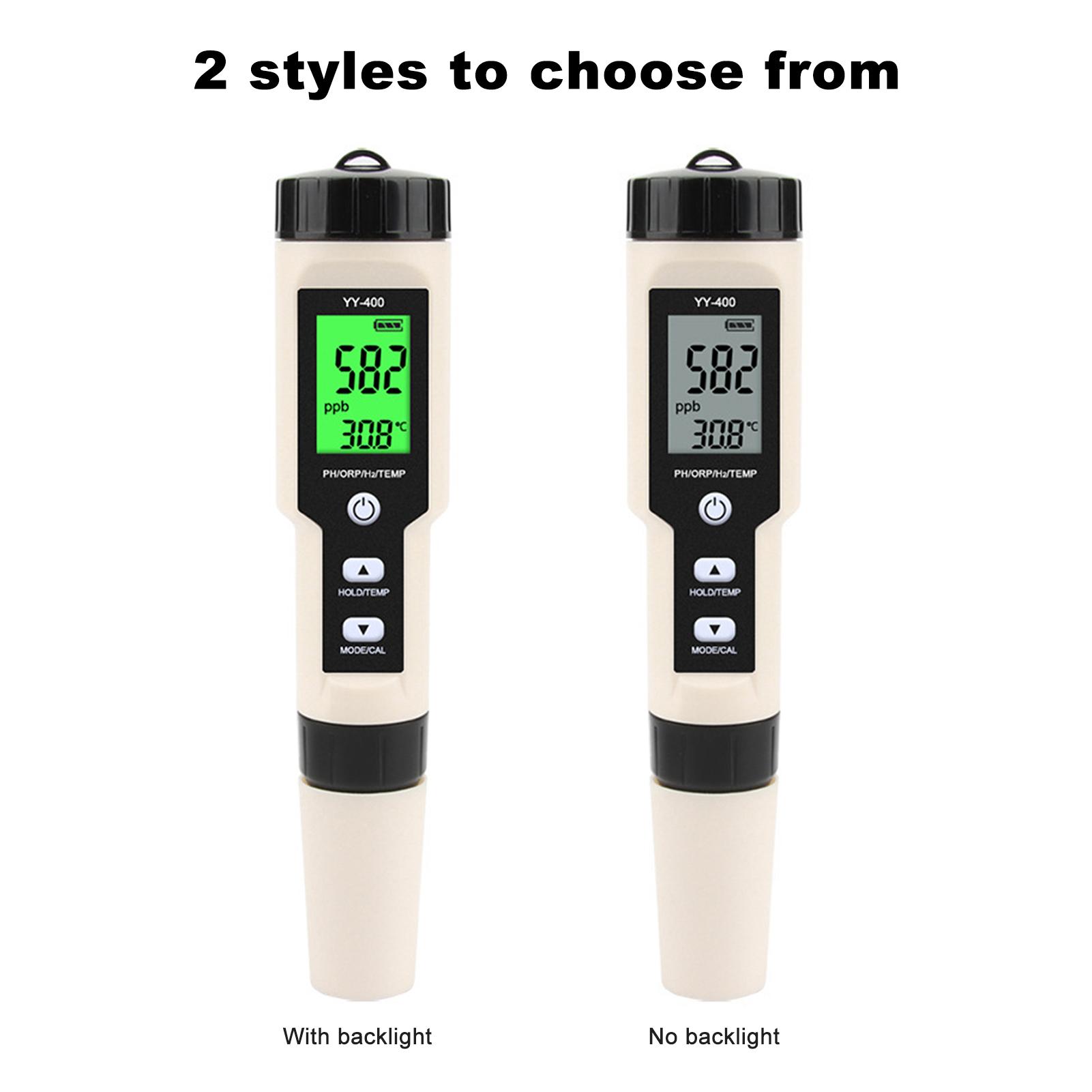 Digital pH Meter 4 in 1 PH ORP H2 Temperature Water Quality Monitor Tester