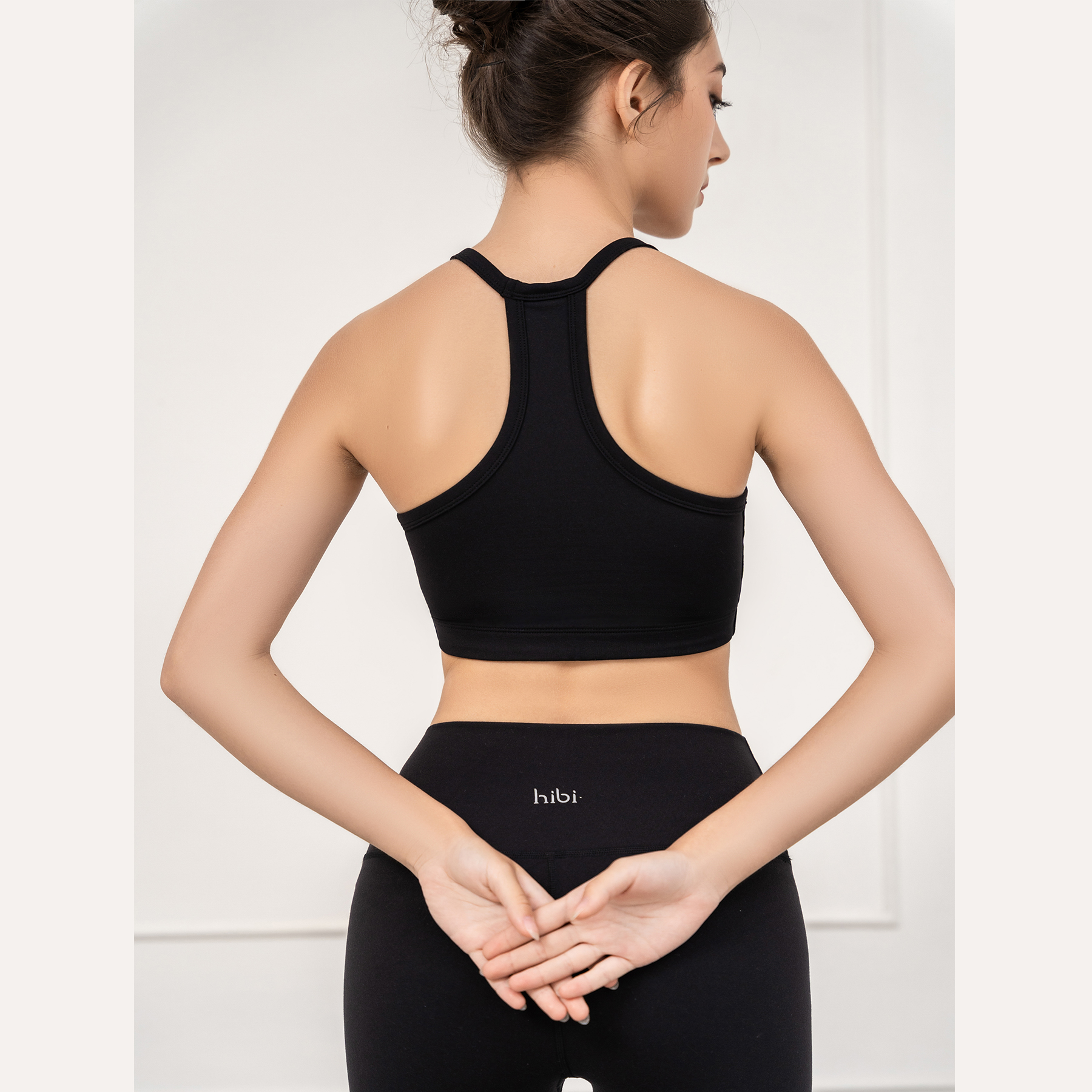Áo bra tập yoga gym Hibi Sports BA508 kiểu cổ yếm ba lỗ, kèm mút ngực