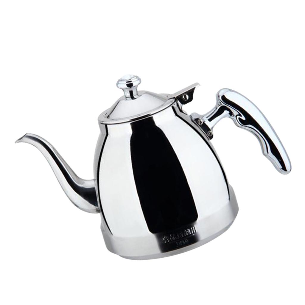Outdoor Camping Stainless Steel 1.5L TeaKettle Kitchen Mini Tea Pot + Infuser