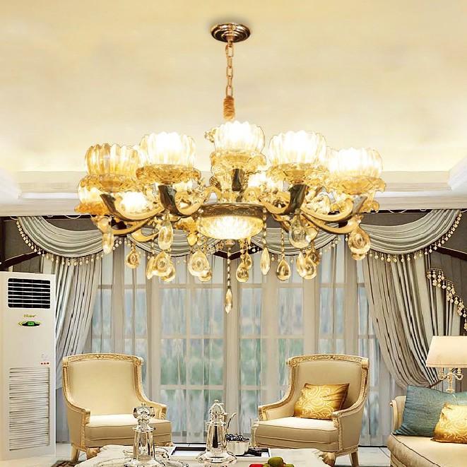 Đèn chùm sang trọng loại 15 tay trang trí nội thất hiện đại - kèm bóng LED chuyên dụng.