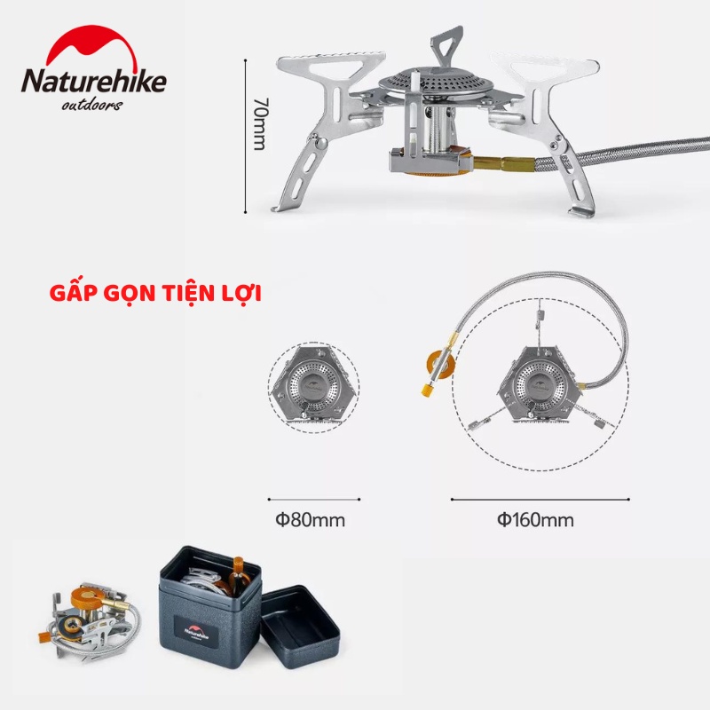 Bếp gas du lịch dã ngoại mini gấp gọn Naturehike NH21RJ009