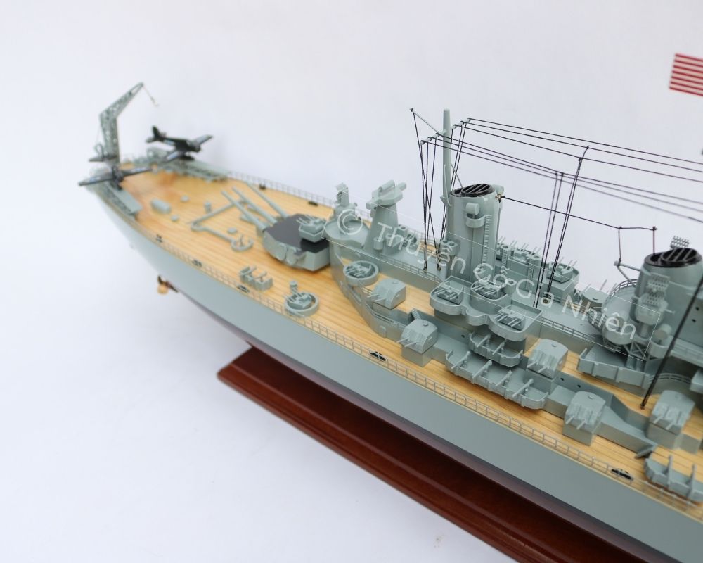 Mô Hình Thuyền Gỗ Phong Thủy Dạng Thuyền Chiến USS MISSOURI Chính Hãng Hàng Xuất Khẩu Chất Lượng Cao