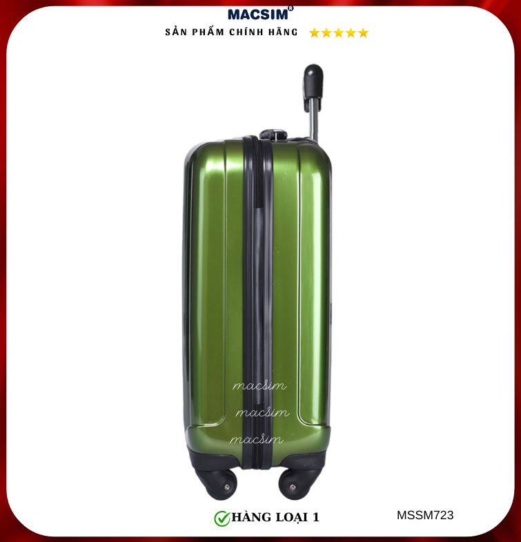 Vali cao cấp Macsim Smooire MSSM723 cỡ 20 inch màu xanh lá - Hàng loại 1