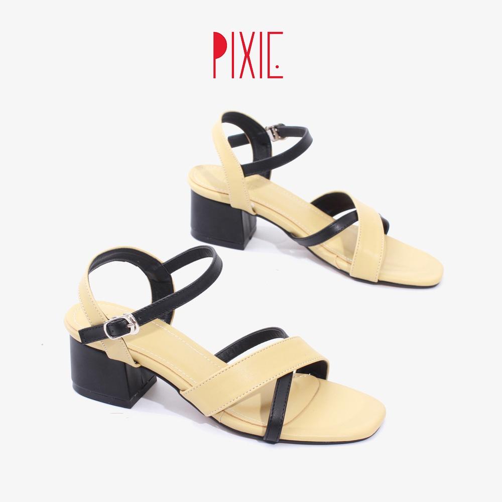 Giày Sandal Cao Gót 5cm Mix Nhiều Màu Pixie X742