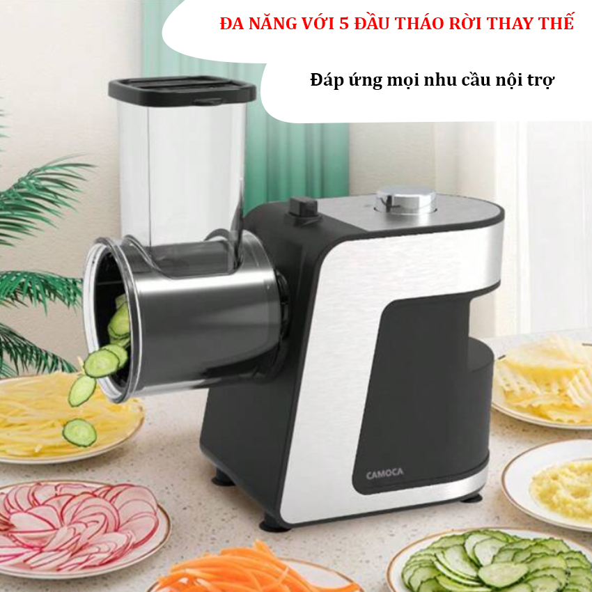 Máy bào thái rau củ quả 5 loại khuôn thương hiệu Camoca VSY-S công suất 500W - Hàng chính hãng