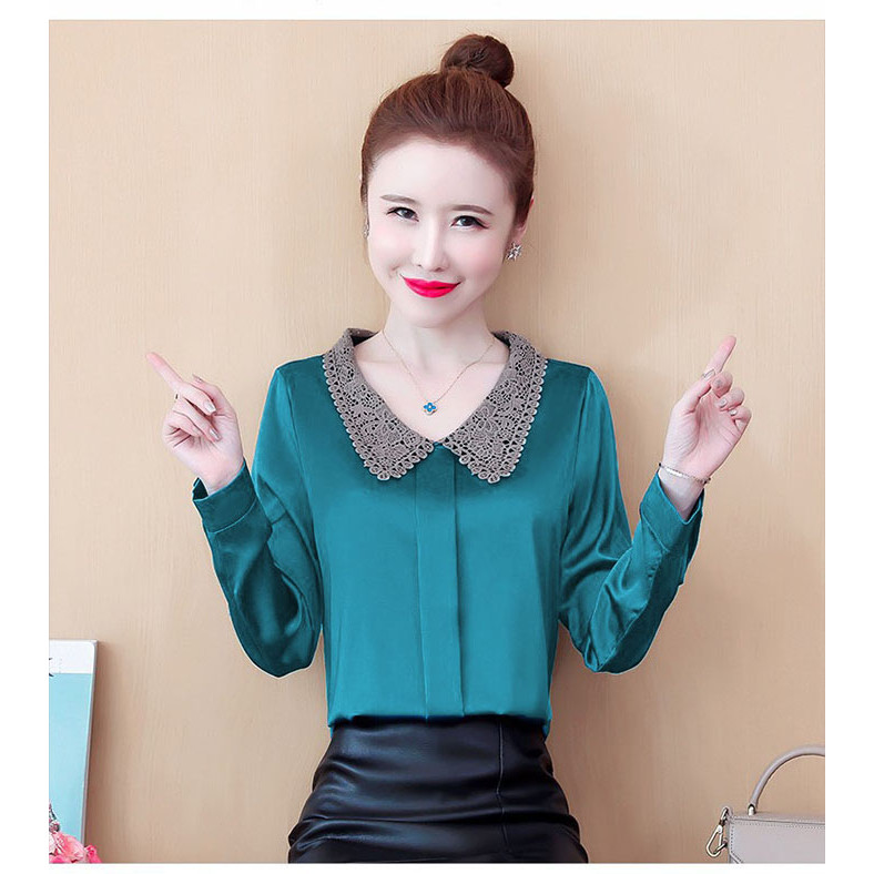 Áo sơ mi công sở cổ ren nổi cực sang BY3329