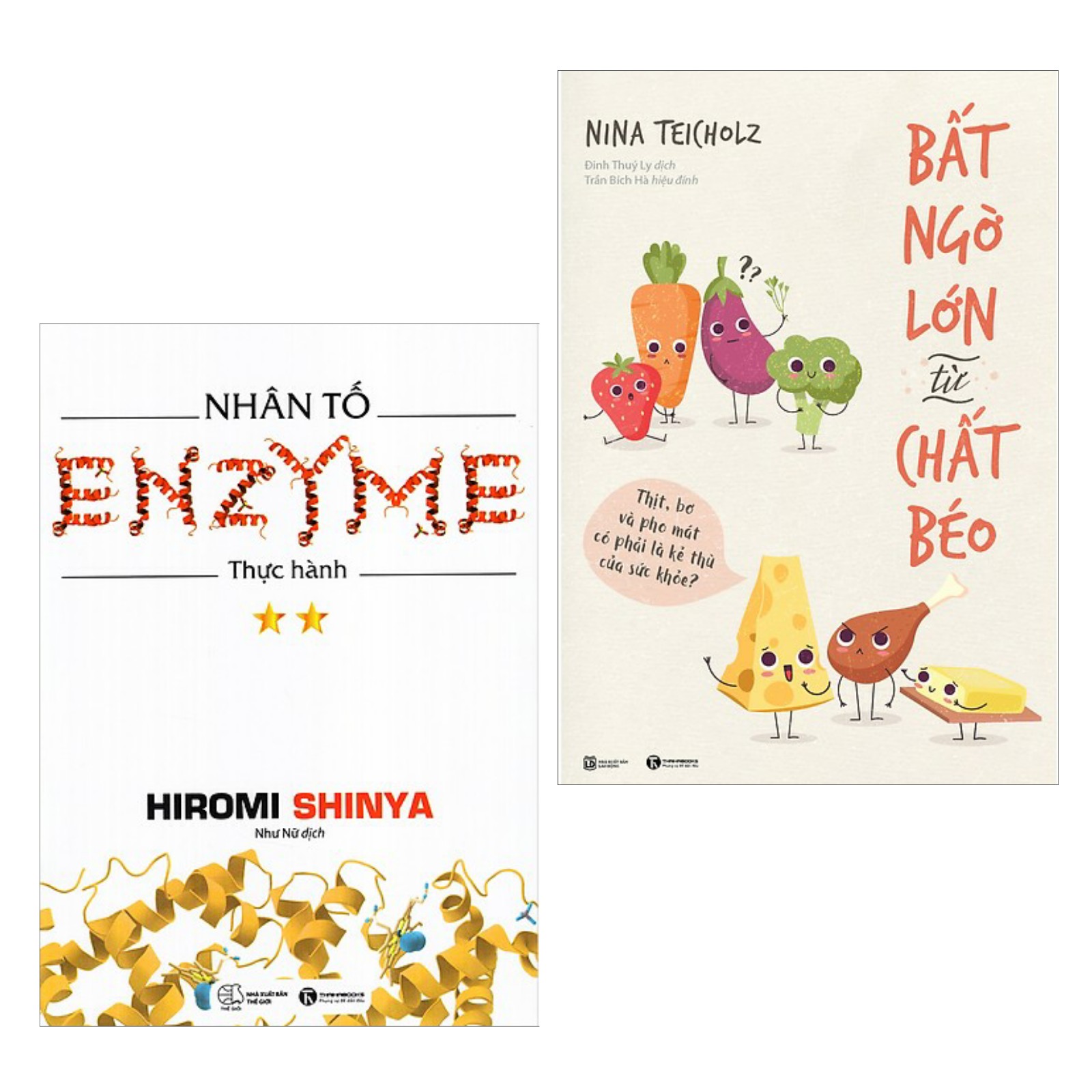 Combo 2 Cuốn Sách Hay Về Y Học: Nhân Tố Enzyme - Thực Hành + Bất Ngờ Lớn Về Chất Béo / Sách Chăm Sóc Sức Khỏe - Tặng Kèm Bookmark Happy Life