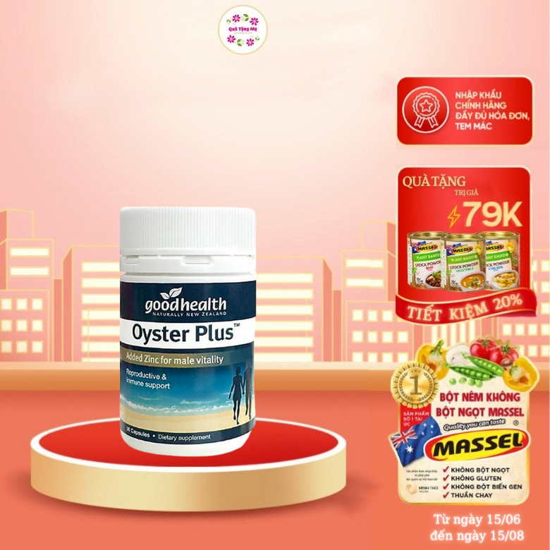 Tinh chất Hàu biển New Zealand GoodHealth Oyster Plus Hỗ trợ tăng cường sức khỏe nam giới - QuaTangMe Extaste