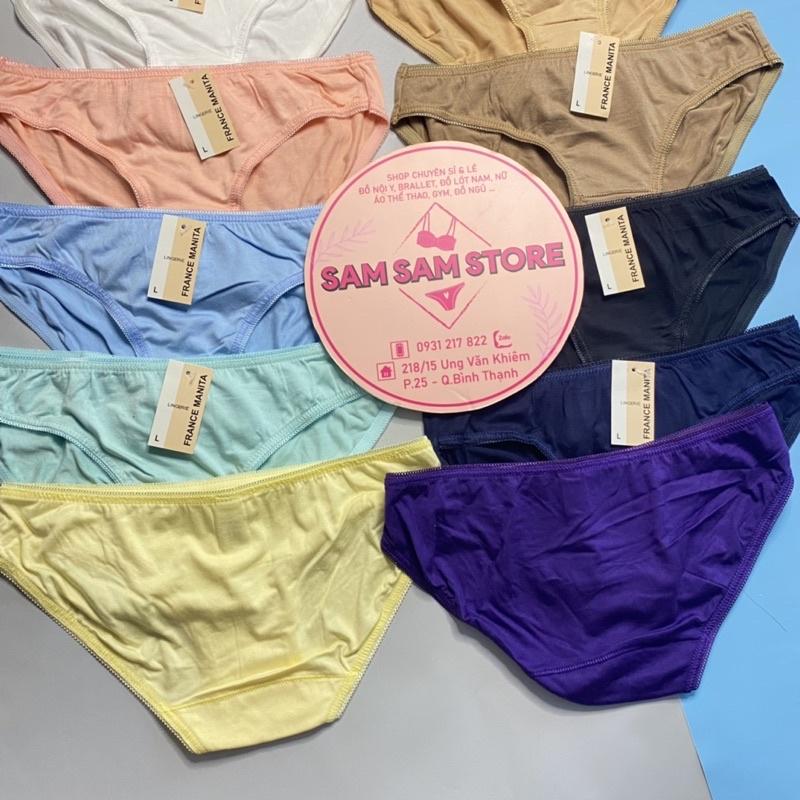 Quần Lót Nữ. Quần Lót Cotton Trơn Mara Mềm Mịn Hàng VNXK. Size .M.L.XL.XXL. cho nàng 35-65kg ạ
