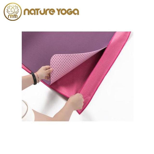 Khăn Trải Thảm Yoga cao cấp Cố Định Đầu Thảm - Họa Tiết Định Tuyến ( Tặng Kèm Túi Đựng