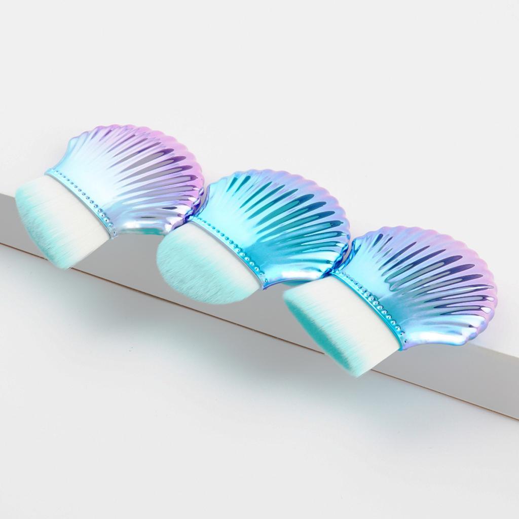 Cosmetic Face Foundation Blush Concealer Powder Makeup Brush Blue #1