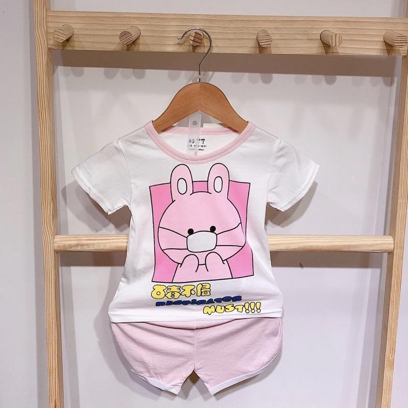 Set bộ đùi cotton cho bé, bộ cộc tay in hình dễ thương bé trai bé gái