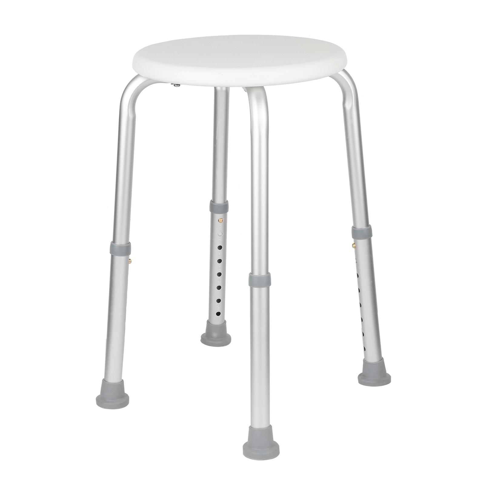 Padded Shower Chair Shower Stool with Adjustable Legs Non-slip Bath Safety Seat with 220 to 286 Pounds Weight Capacity