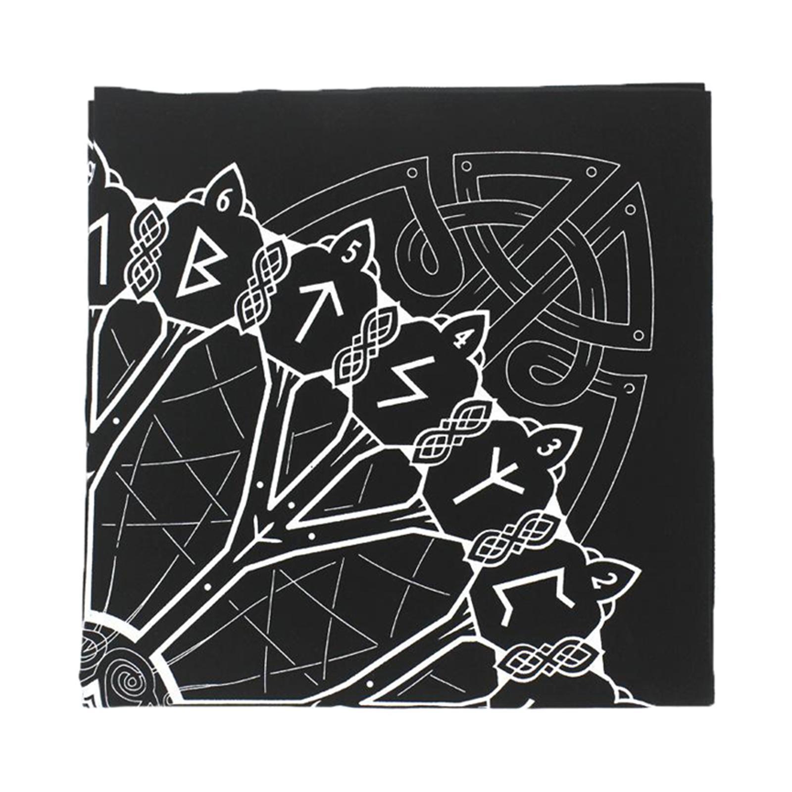 Rune Casting Viking Astrology Altar Tarot Card Cloth Tablecloth Tapestry
