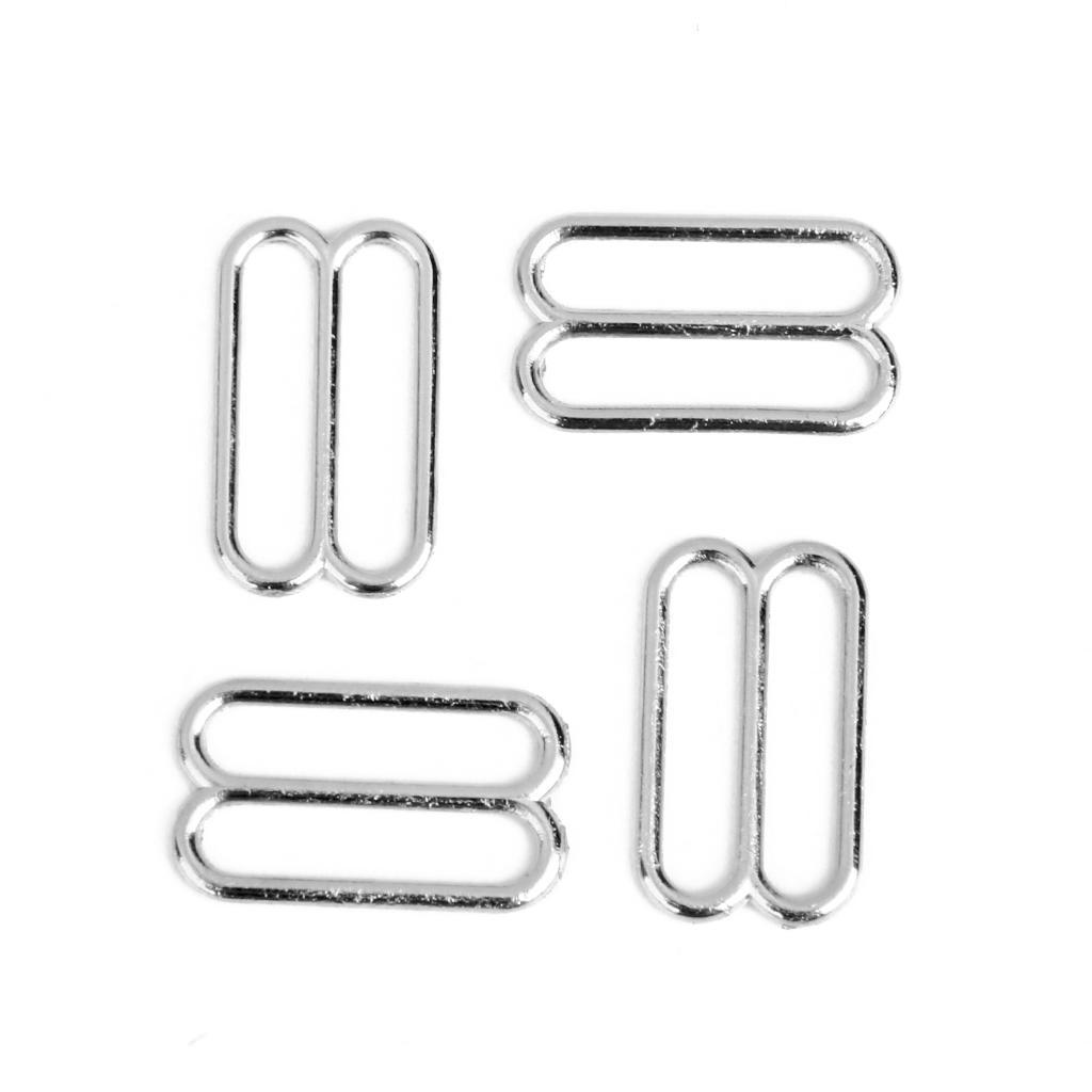 200 Pieces Silver Metal Bra Strap Adjuster Slider/O Ring Lingerie Sewing Crafts