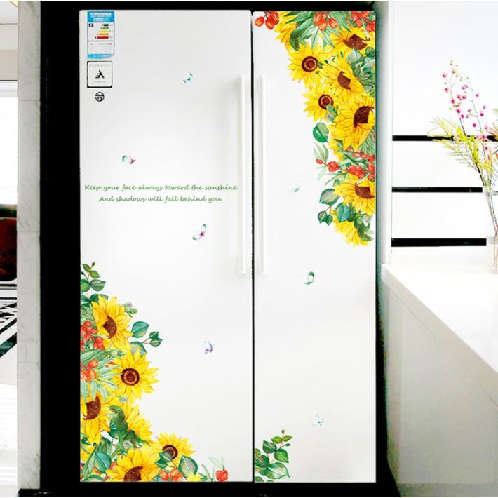 Decal dán tường trang trí - HOA HƯỚNG DƯƠNG MẪU MỚI