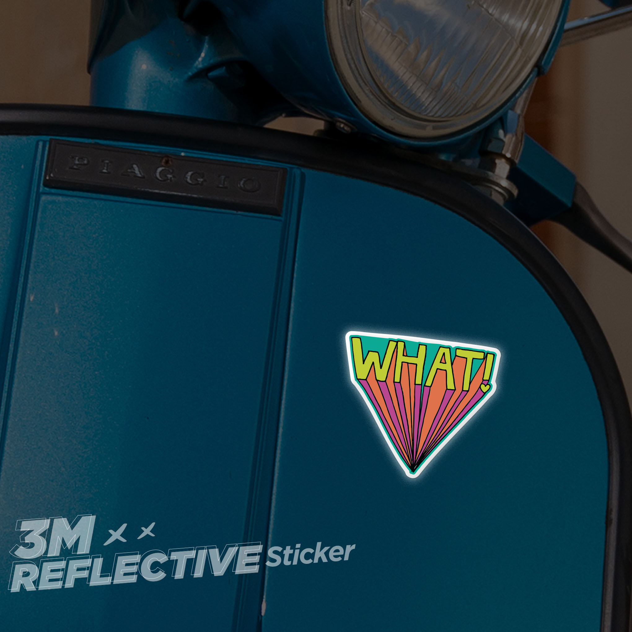 WHAT 3M - Reflective Sticker Die-cut Hình dán phản quang thương hiệu STICKER FACTORY
