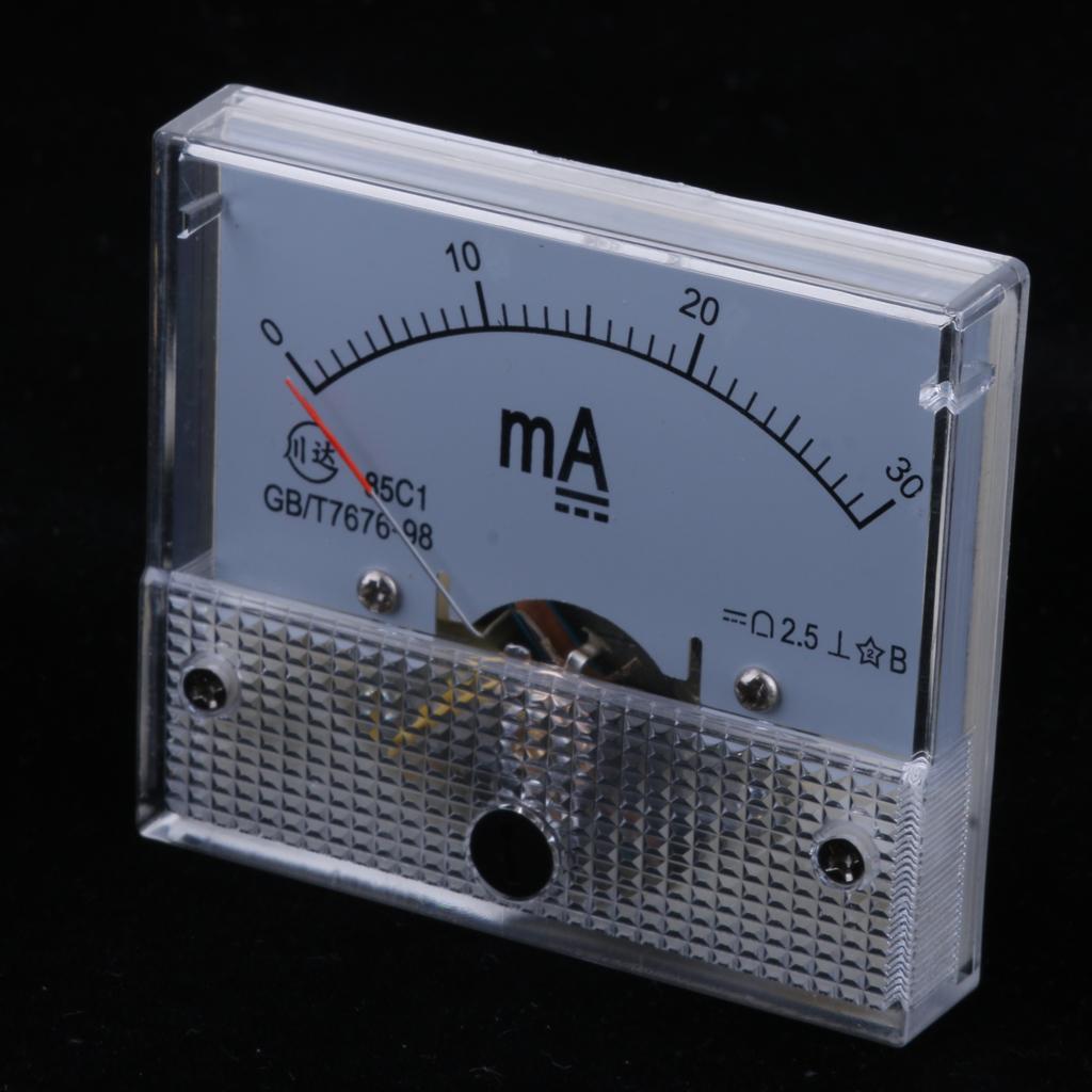 2x Ranges DC 0-30mA & 0-20A Analog Amp Meter Ammeter Current Panel Class 2.5