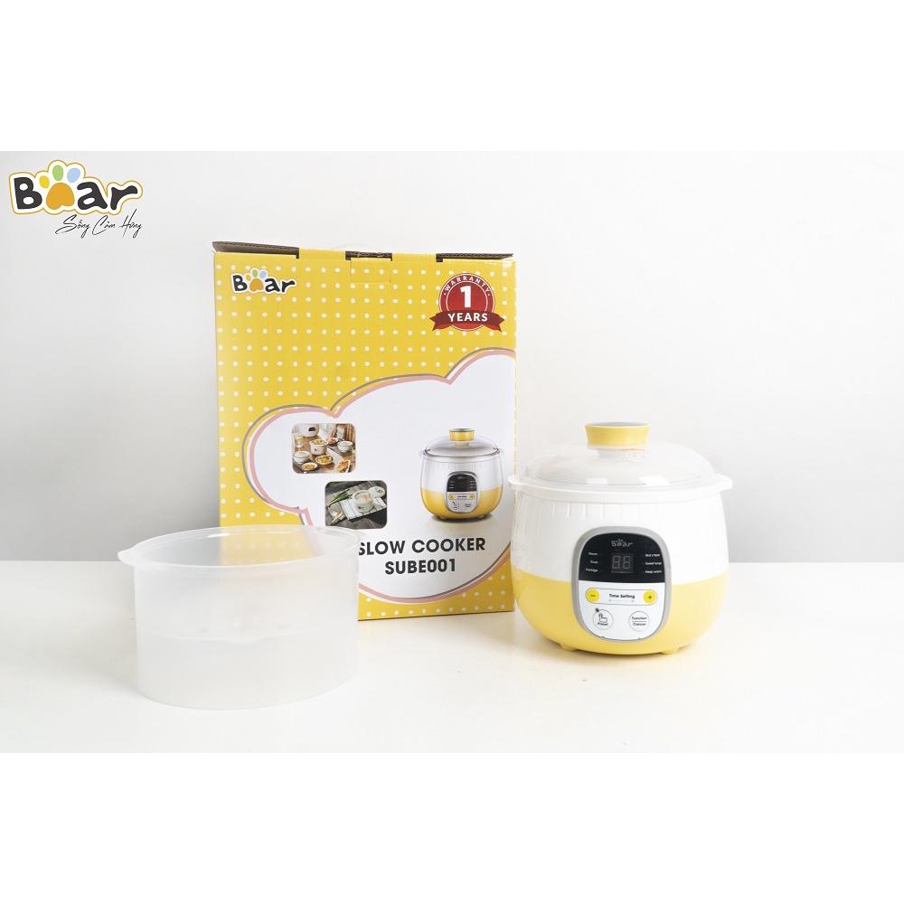 Nồi Nấu Chậm 0,8L Bear Chính Hãng, Nấu Cháo, Hầm, Hấp, Chưng Yến Bản Quốc Tế - Hàng chính hãng