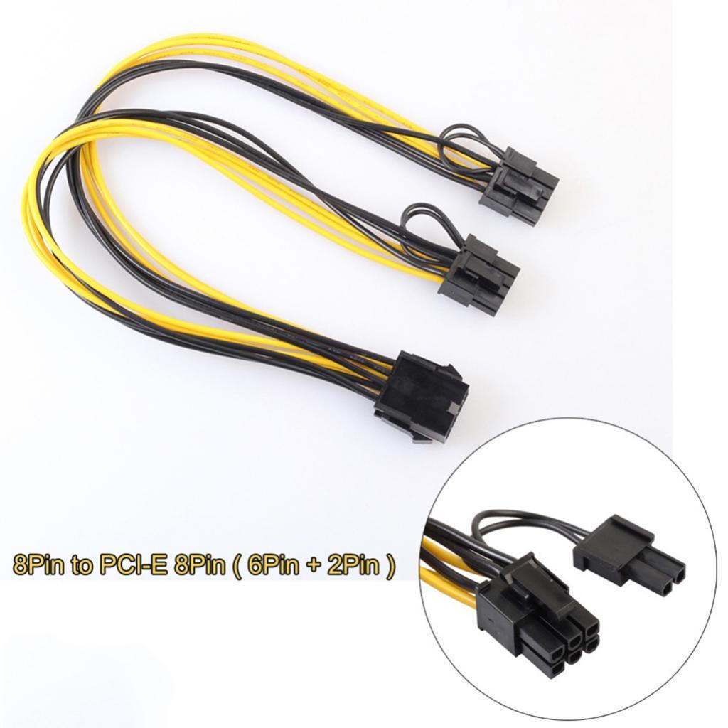 2x10 Pieces 8 Pin to 2x 8 Pin PCI Express Power Adapter Y-splitter Cable