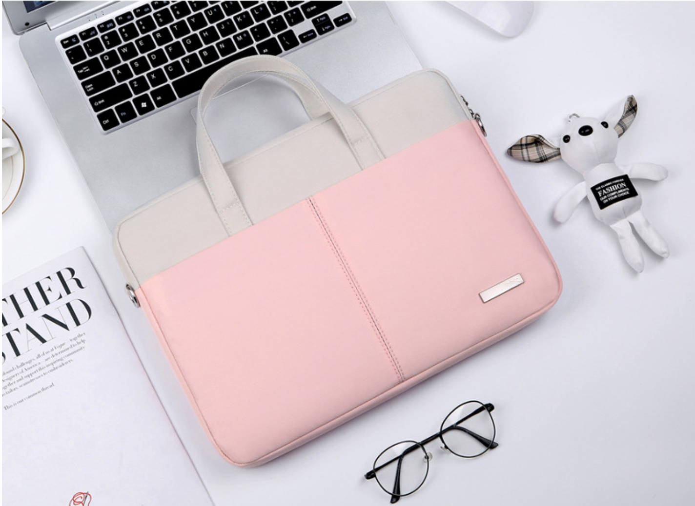 Túi chống sốc laptop macbook kèm gấu bông siêu cute đáng yêu