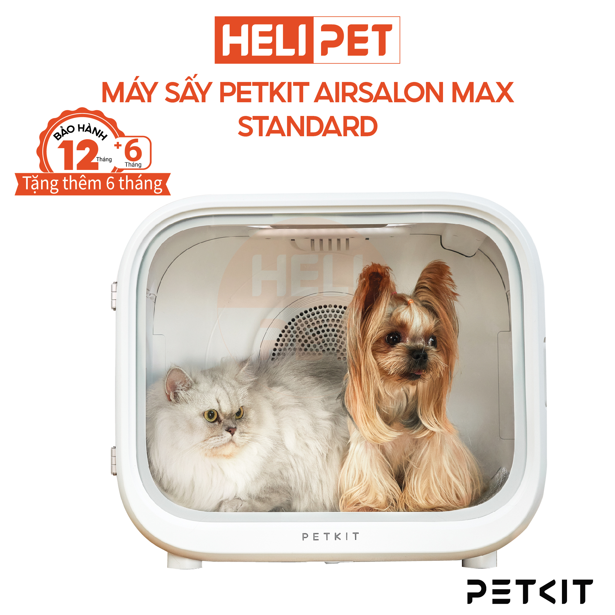 Lồng Sấy Tự Động Cho Chó Mèo, Máy Sấy Cho Chó Mèo Petkit Air Salon Max Pro Ozone- HeLiPet
