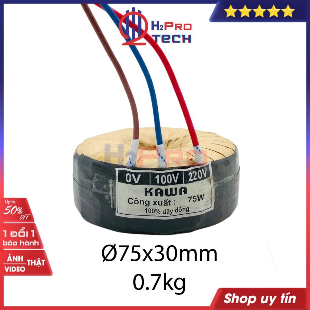 Biến Áp 220v Ra 100v, Đổi Điện 220v Sang 100v 55W-120W KAWA Xuyến Đồng 100%, Lắp Trong Thiết Bị Nhật-H2pro Tech