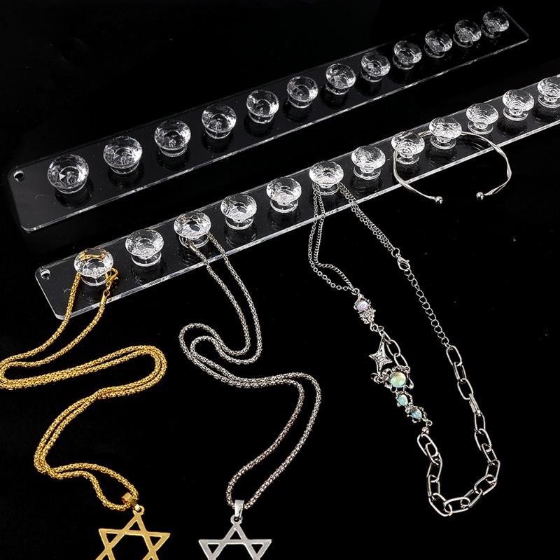 Móc Treo Trang Sức Bằng Acrylic Trong Suốt Tự Dính Tiện Dụng