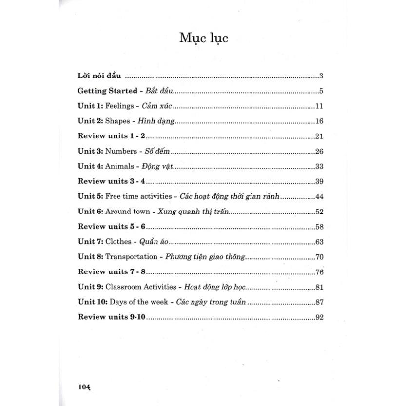 SÁCH - bài tập tiếng anh lớp 2