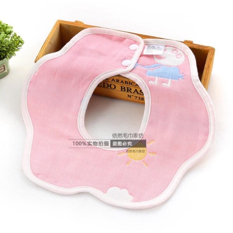 CHỌN MẪU yếm xô bamboo 360 độ cho bé yếm cotton đồ dùng ăn dặm, yếm xoay tròn, yếm cúc bấm