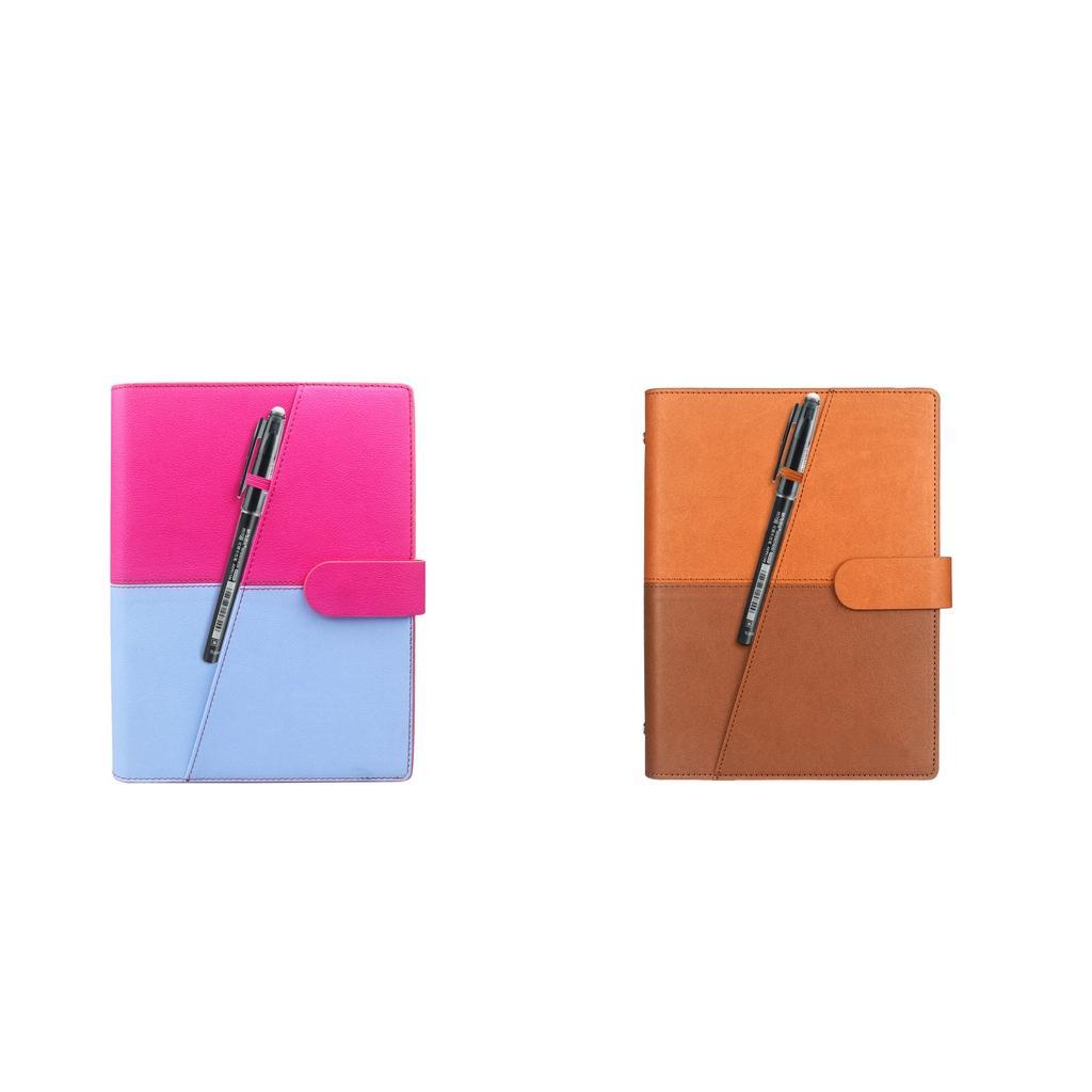2pcs PU Leather Erasable Notebook with Pen Smart for Journal Business