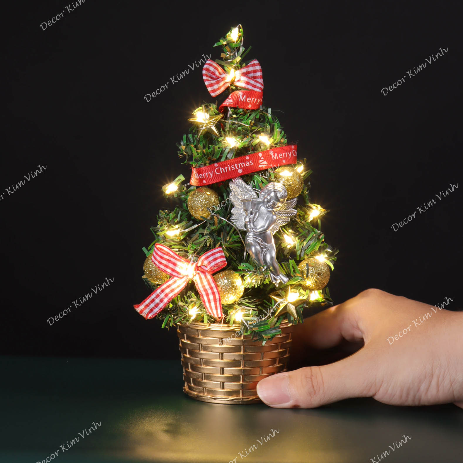 Cây Thông Nhí TNM15 Cây 20cm Trang Trí Giáng Sinh Cây Thông Noel