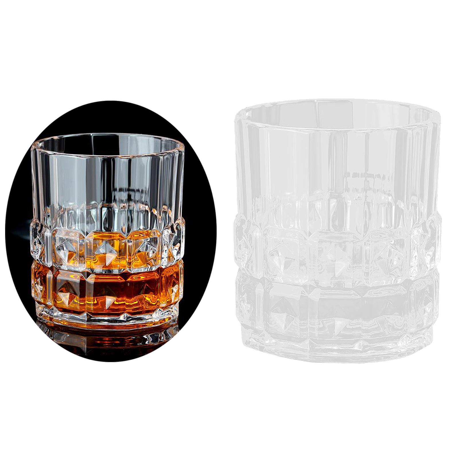 Whiskey Glasses, Vodka Glass Tumblers for Drinking Bourbon, Cognac, Irish Whisky, Large 7-11oz Premium -Free Crystal Old Fashioned Glass