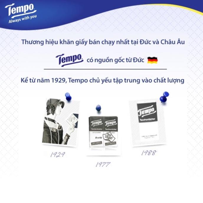 [COMBO 2 HỘP] Khăn giấy rút cao cấp Tempo - 4 lớp bền dai, không kích ứng da - Thương hiệu Đức